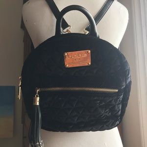 Black Velvet Bebe Mini Backpack
